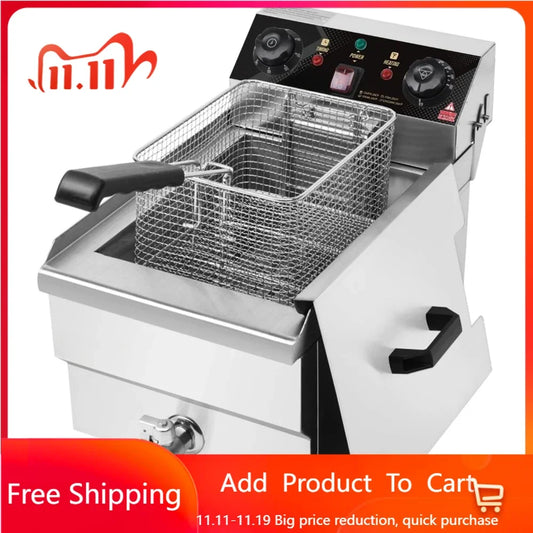 ⭕12.5QT Electric Deep Fryer with Timer & Basket✅