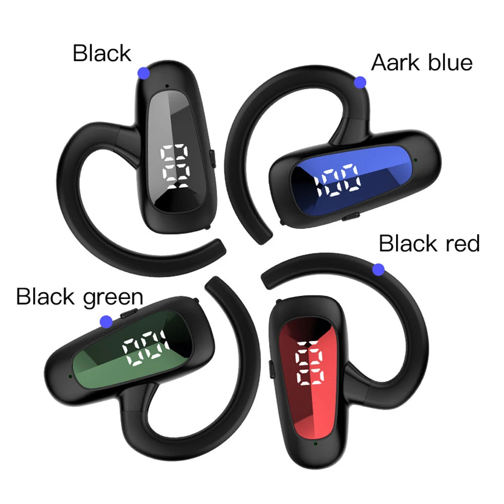 Wireless Bluetooth Headphones Digital Display Single Earbuds Ultra Long Standby Business Earphones HD Call Headset Mono Outdoor