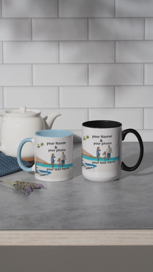 Couple Accent Coffee Mug - Family's Gift, Wife and Husband Present, Girlfriend Vibes, 11oz, 15oz, Love Mug, Personalized Mug, Ceramic Mug
